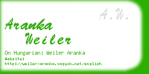 aranka weiler business card